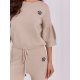 Compleu dama tricotat din vascoza bej Camelly 5 - jojofashion.ro