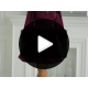 Rochie babydoll scurta burgundy cu volane suprapuse si maneca lunga Rouelle 5 - jojofashion.ro