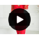 Rochie lunga rosie cu paiete cu maneca lunga petrecuta Deluxe 5 - jojofashion.ro