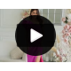 Rochie eleganta lunga roz fucsia cu un umar gol cu volan si pene Reyna 7 - jojofashion.ro