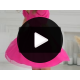 Rochie babydoll scurta roz fucsia din tulle cu umeri goi Cayenne 7 - jojofashion.ro