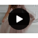 Rochie eleganta lunga din tulle si dantela bej sampanie cu un umar gol si maneca lunga Azelle 8 - jojofashion.ro