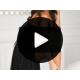 Rochie eleganta lunga neagra din tulle si dantela vaporoasa Isadora 10 - jojofashion.ro
