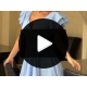 Rochie baby doll scurta din vascoza baby blue cu volane la maneca Everly 7 - jojofashion.ro