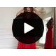 Rochie lunga rosie vaporoasa din tulle si vascoza Andreea 5 - jojofashion.ro
