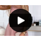 Rochie eleganta baby doll scurta, din tulle si dantela, roz pudra, Charlene 7 - jojofashion.ro