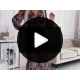 Rochie plisata lunga, din chiffon mov, cu flori si maneca lunga, Vicca 7 - jojofashion.ro