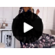 Rochie neagra lunga cu flori din voal vaporoasa plisata cu maneca lunga Linnea 7 - jojofashion.ro