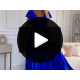 Rochie lunga din satin albastra Cristaliza Rochie lunga din satin albastra Cristaliza 7 - jojofashion.ro