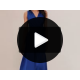 Rochie lunga din satin albastra cu floare in talie PalomaR 6 - jojofashion.ro