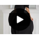 Rochie eleganta midi neagra baby doll cu umerii goi evazata Anelisa 6 - jojofashion.ro