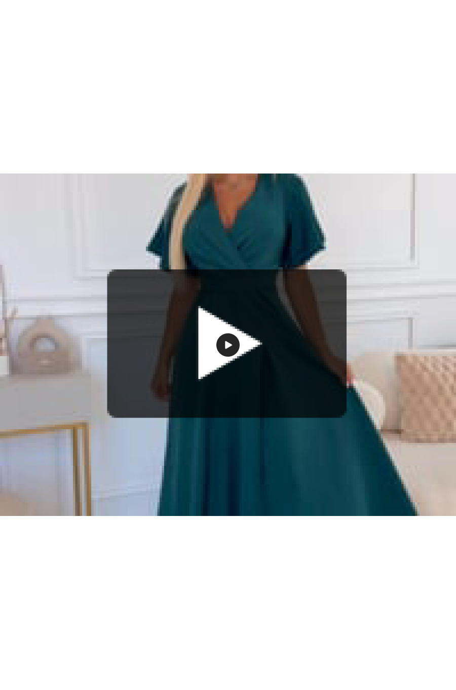 Rochie eleganta lunga verde smarald vaporoasa petrecuta Kasandra 5 - jojofashion.ro