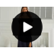 Rochie de ocazie lunga bleumarin navy cu umerii goi vaporoasa Katiya 7 - jojofashion.ro
