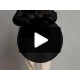 Geaca dama de iarna matlasata neagra scurta cu guler din blana eco Elissa 3 - jojofashion.ro