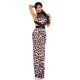 Rochie lunga mulata animal print leopard cu spatele gol Iga 2 - jojofashion.ro