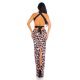 Rochie lunga mulata animal print leopard cu spatele gol Iga 3 - jojofashion.ro