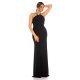 Rochie lunga neagra mulata tip sirena cu umerii goi Artemis 3 - jojofashion.ro