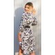 Rochie de zi camasa zebra print oversized asimetrica Sabrina 4 - jojofashion.ro