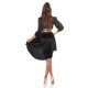 Rochie de zi oversized tip camasa neagra asimetrica Sabrina 5 - jojofashion.ro