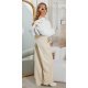 Pantaloni dama cargo, bej, imitatie piele, Asly Pantaloni dama cargo, bej, imitatie piele, Asly 5 - jojofashion.ro