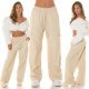 Pantaloni dama cargo, bej, imitatie piele, Asly Pantaloni dama cargo, bej, imitatie piele, Asly 6 - jojofashion.ro