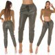 Pantaloni dama jogger, kaki, din piele eco, Mirabela Pantaloni dama jogger, kaki, din piele eco, Mirabela 9 - jojofashion.ro