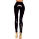 Pantaloni dama mulati, din piele eco, negri, cu talia inalta, Vasya 2 - jojofashion.ro