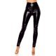 Pantaloni dama mulati, din piele eco, negri, cu talia inalta, Vasya 3 - jojofashion.ro