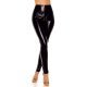Pantaloni dama mulati, din piele eco, negri, cu talia inalta, Vasya 5 - jojofashion.ro