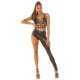 Pantaloni dama mulati, negri, din piele eco, asimetrici, Misaky 6 - jojofashion.ro