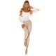 Pantaloni dama mulati, push up, bej, din piele eco, cu talia inalta, Dayann 6 - jojofashion.ro