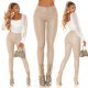 Pantaloni dama mulati, push up, bej, din piele eco, cu talia inalta, Dayann 8 - jojofashion.ro