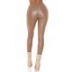 Pantaloni dama mulati, push up, cappuccino, din piele eco, cu talia inalta, Dayann 3 - jojofashion.ro