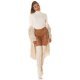 Pantaloni dama, scurti, maro, piele eco, cu talia inalta, Beltaine 5 - jojofashion.ro