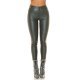 Pantaloni dama skinny, verzi, imitatie piele, mulati, Lexi 2 - jojofashion.ro