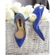 Pantofi de dama eleganti din piele naturala albastru electric Anuska 2 - jojofashion.ro