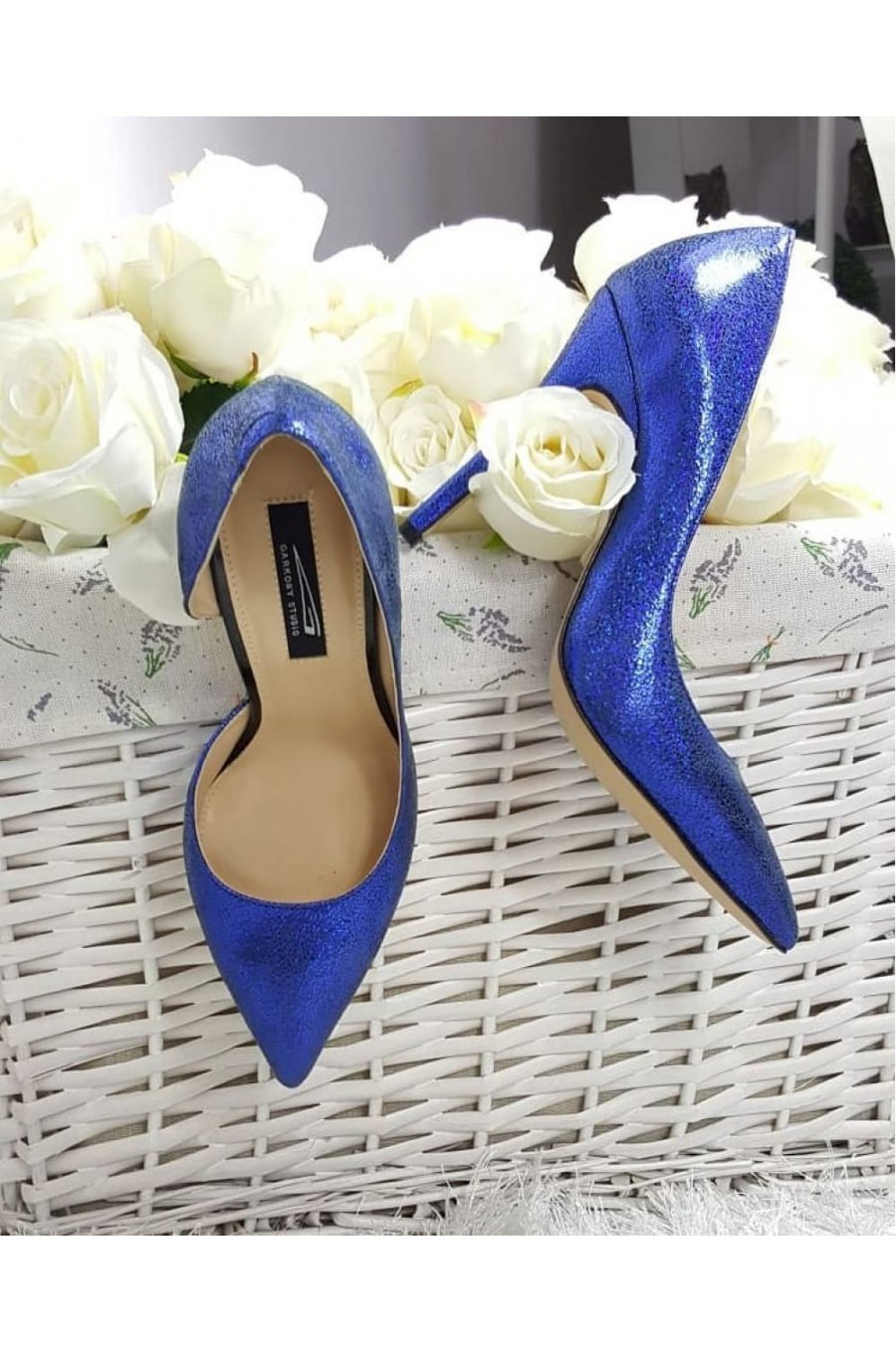 Pantofi de dama eleganti din piele naturala albastru electric Anuska 1 - jojofashion.ro