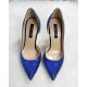 Pantofi de dama eleganti din piele naturala albastru electric Anuska 4 - jojofashion.ro