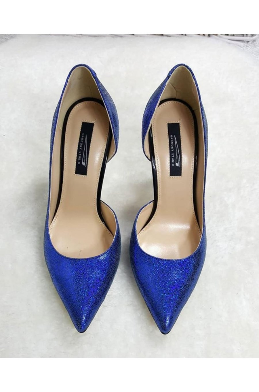 Pantofi de dama eleganti din piele naturala albastru electric Anuska 3 - jojofashion.ro