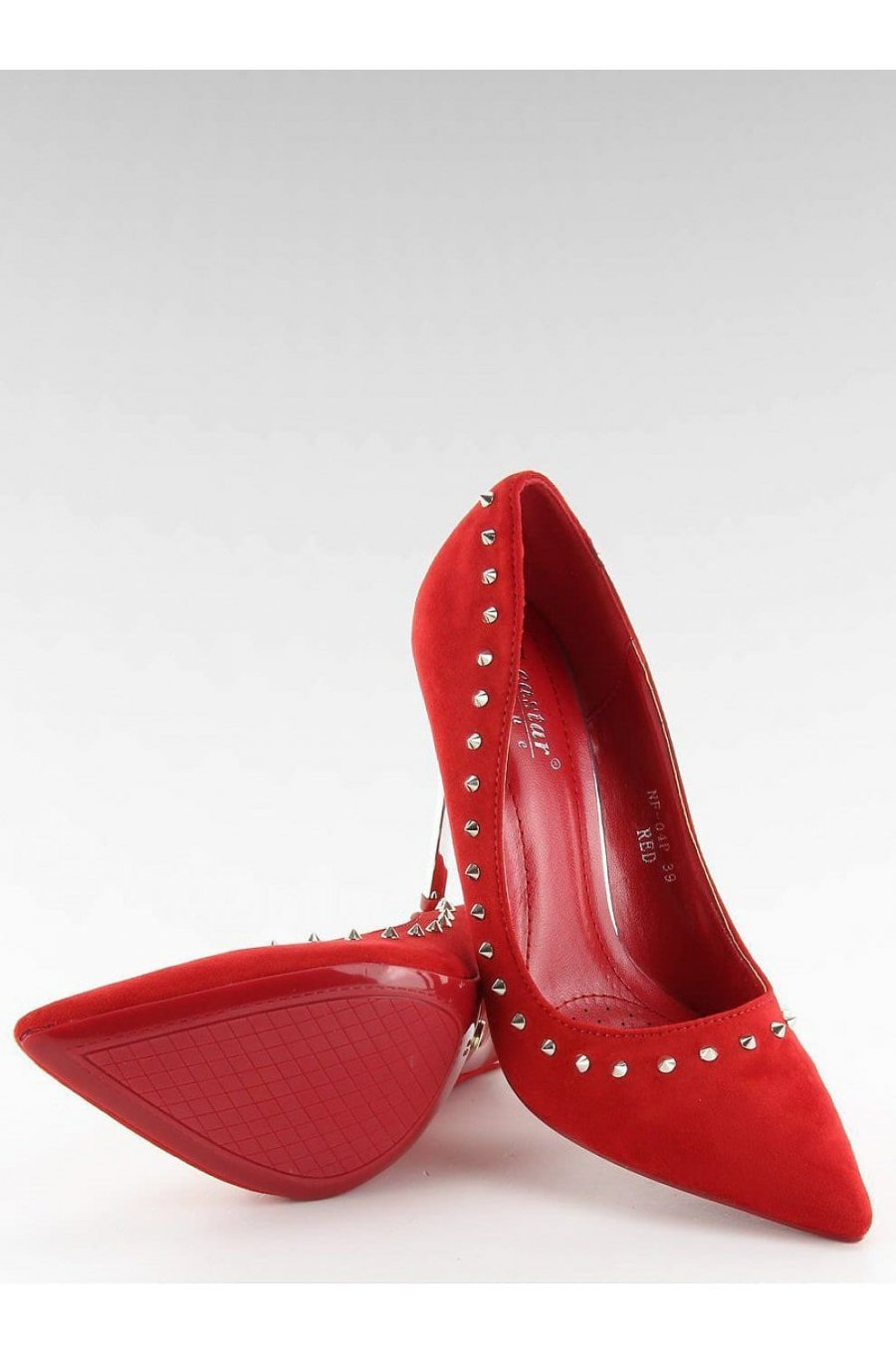 Pantofi de dama stiletto rosii Amely 1 - jojofashion.ro