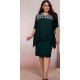 Rochie midi verde vaporoasa XXL Zina 2 - jojofashion.ro