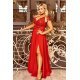Rochie lunga eleganta rosie cu dantela Arianza 3 - jojofashion.ro