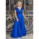 Rochie eleganta in marimi mari de seara lunga broderie albastru regal Arianza 3 - jojofashion.ro