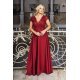 Rochie lunga eleganta XXL din dantela si paiete burgundy Arianza Rochie lunga eleganta XXL din dantela si paiete burgundy Arianza 3 - jojofashion.ro