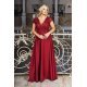 Rochie eleganta in marimi mari de seara lunga broderie burgundy Arianza 3 - jojofashion.ro