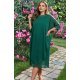 Rochie marime mare midi verde din voal vaporoasa Marya 2 - jojofashion.ro