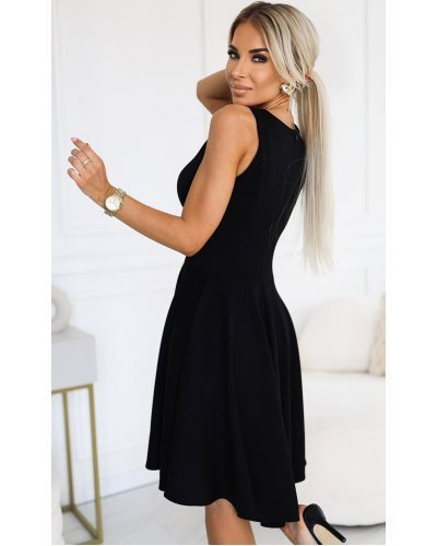 Rochie baby doll scurta neagra asimetrica Euphoria Tinute de petrecere, Rochie baby doll scurta neagra asimetrica Euphoria - jojofashion.ro