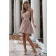 Rochie baby doll scurta, bej, in clos, LisaW 3 - jojofashion.ro