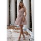 Rochie baby doll scurta bej in clos LisaW 4 - jojofashion.ro
