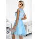 Rochie baby doll scurta, din dantela si tulle, baby blue, Delcia 3 - jojofashion.ro